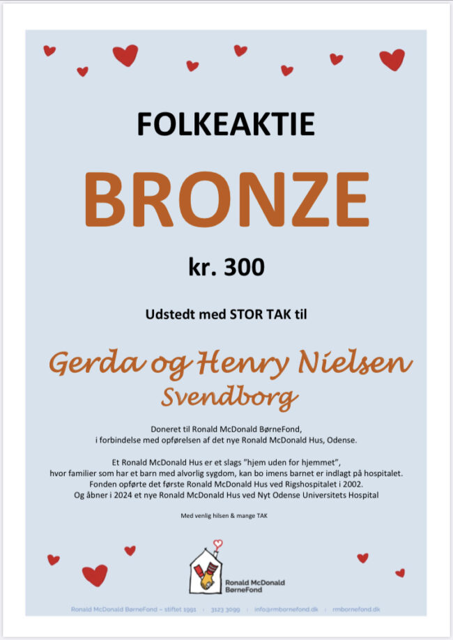 Folkeaktie, Bronze, kr. 300